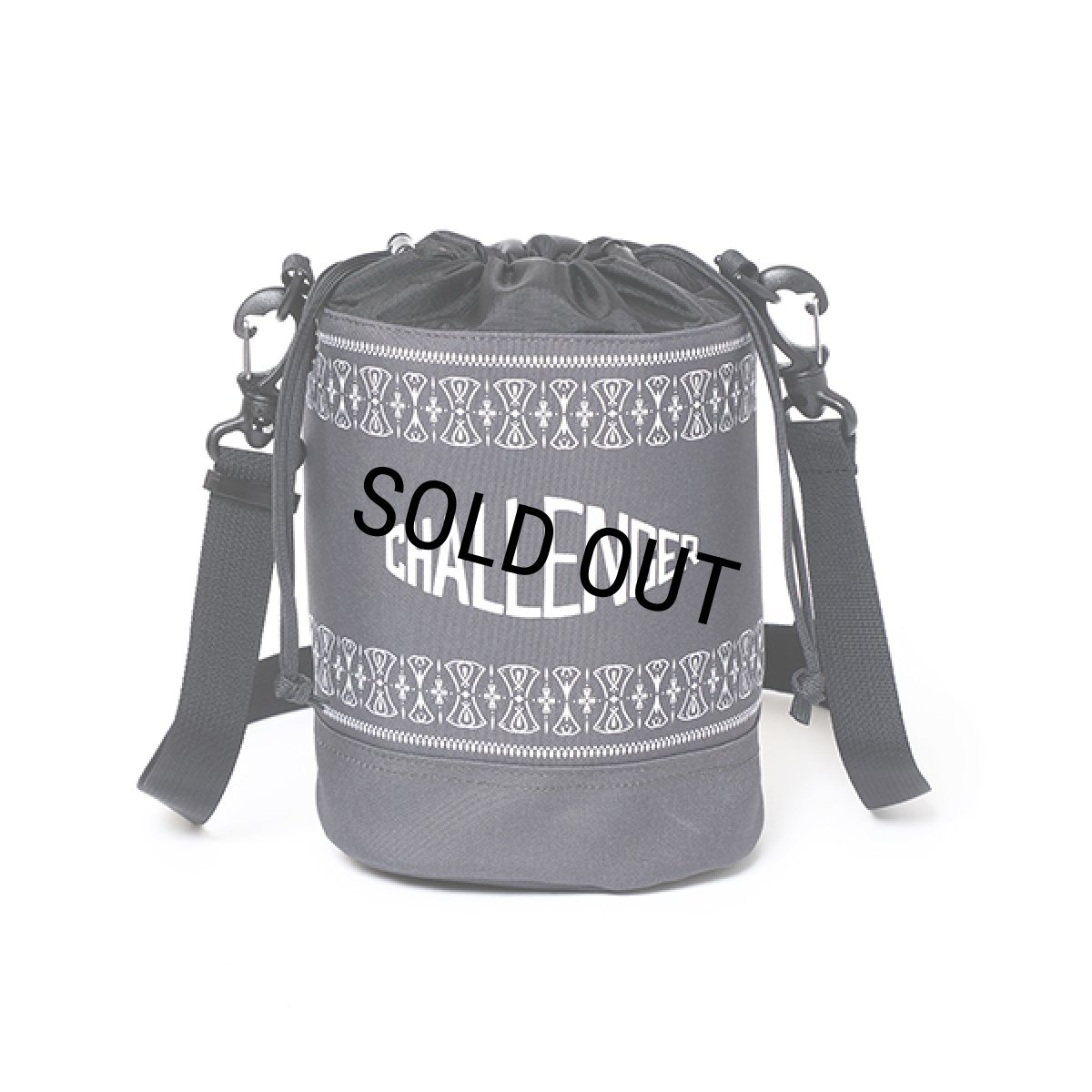 画像1: CHALLENGER/BANDANA KINCHAKU（BLACK）［バンダナ巾着-24春夏］ (1)