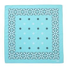 画像1: CHALLENGER/HIBISCUS BANDANA（LT BLUE）［ハイビスカスバンダナ-24春夏］ (1)