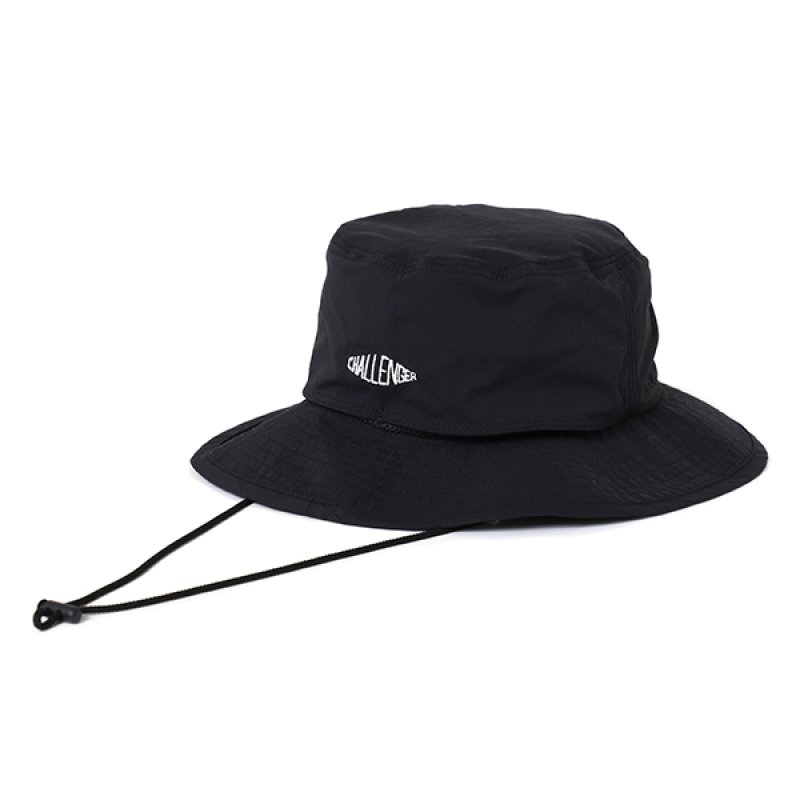 画像1: CHALLENGER/BEACH BUCKET HAT（BLACK）［ビーチバケットハット-24春夏］