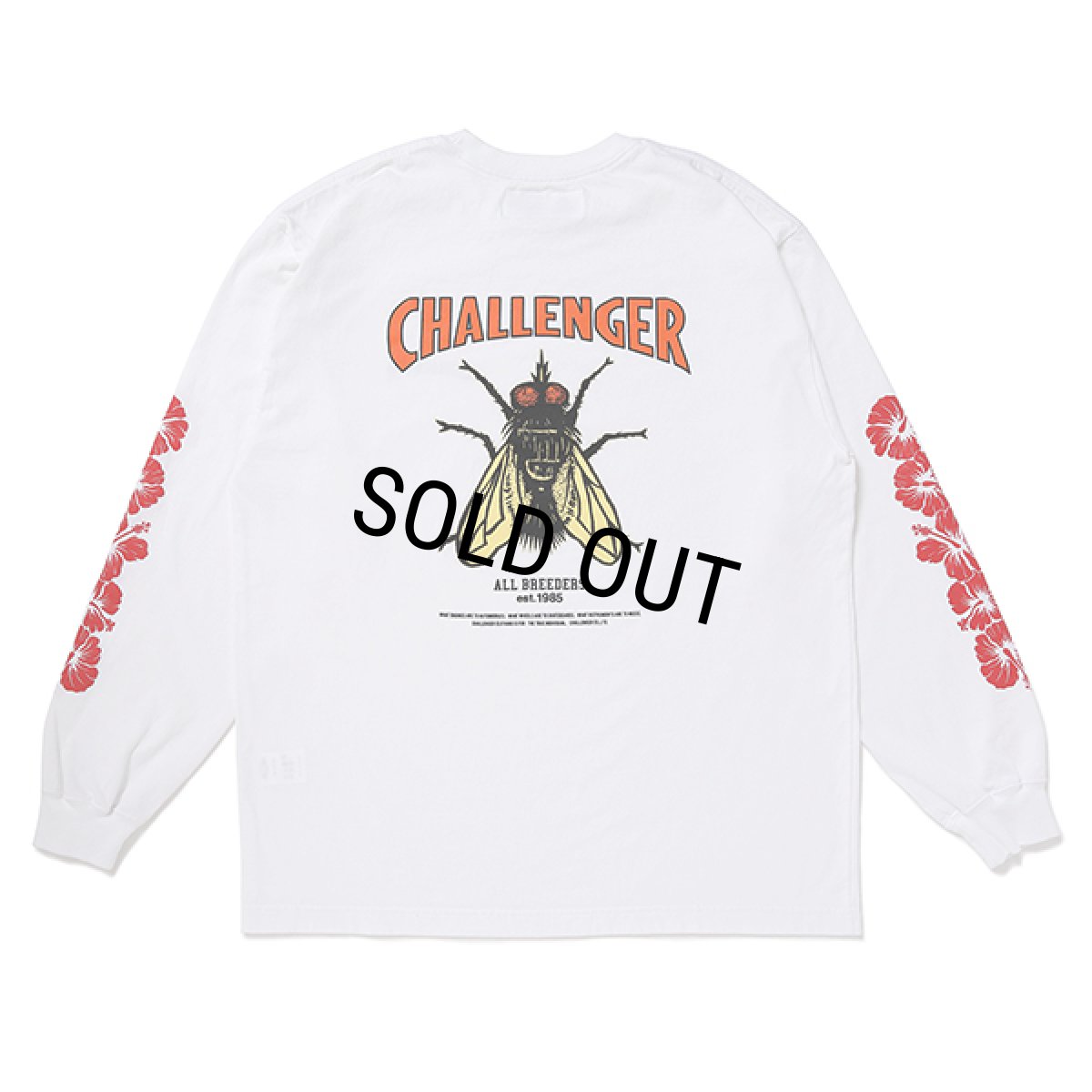 画像1: CHALLENGER/L/S HIBISCUS TEE（WHITE）［プリント長袖T-24春夏］ (1)