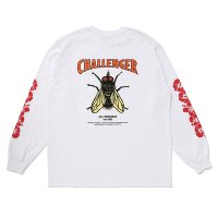 CHALLENGER/L/S HIBISCUS TEE（WHITE）［プリント長袖T-24春夏］