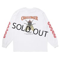 CHALLENGER/L/S HIBISCUS TEE（WHITE）［プリント長袖T-24春夏］