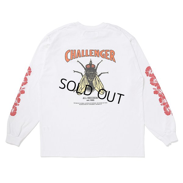 画像1: CHALLENGER/L/S HIBISCUS TEE（WHITE）［プリント長袖T-24春夏］