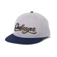 画像1: CHALLENGER/SCRIPT BASEBALL CAP（GRAY/NAVY）［スクリプトB.Bキャップ-24春夏］ (1)