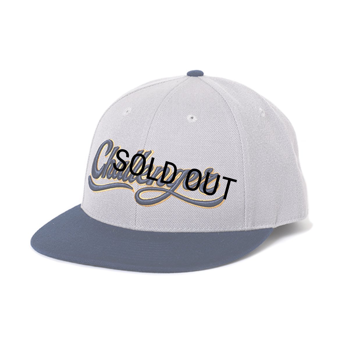 画像1: CHALLENGER/SCRIPT BASEBALL CAP（GRAY/NAVY）［スクリプトB.Bキャップ-24春夏］ (1)
