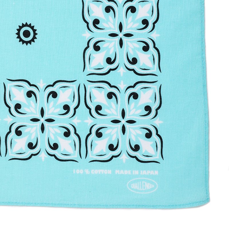 画像2: CHALLENGER/HIBISCUS BANDANA（LT BLUE）［ハイビスカスバンダナ-24春夏］