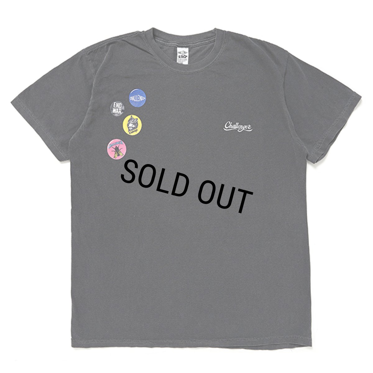 画像1: CHALLENGER/BADGE TEE（BLACK）［刺繍+プリントT-24春夏］ (1)