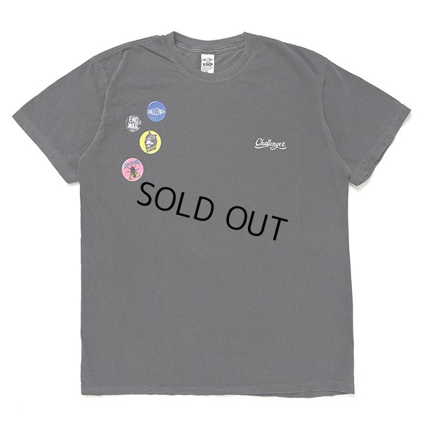 画像1: CHALLENGER/BADGE TEE（BLACK）［刺繍+プリントT-24春夏］