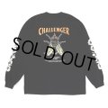 CHALLENGER/L/S HIBISCUS TEE（BLACK）［プリント長袖T-24春夏］
