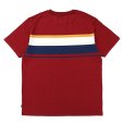 画像2: CHALLENGER/S/S MULTI BORDER TEE（BURGUNDY）［マルチボーダーT-24春夏］ (2)