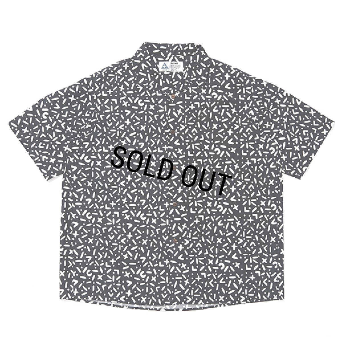画像1: CHALLENGER/S/S CHIP PRINTED SHIRT（BLACK）［チッププリントシャツ-24春夏］ (1)