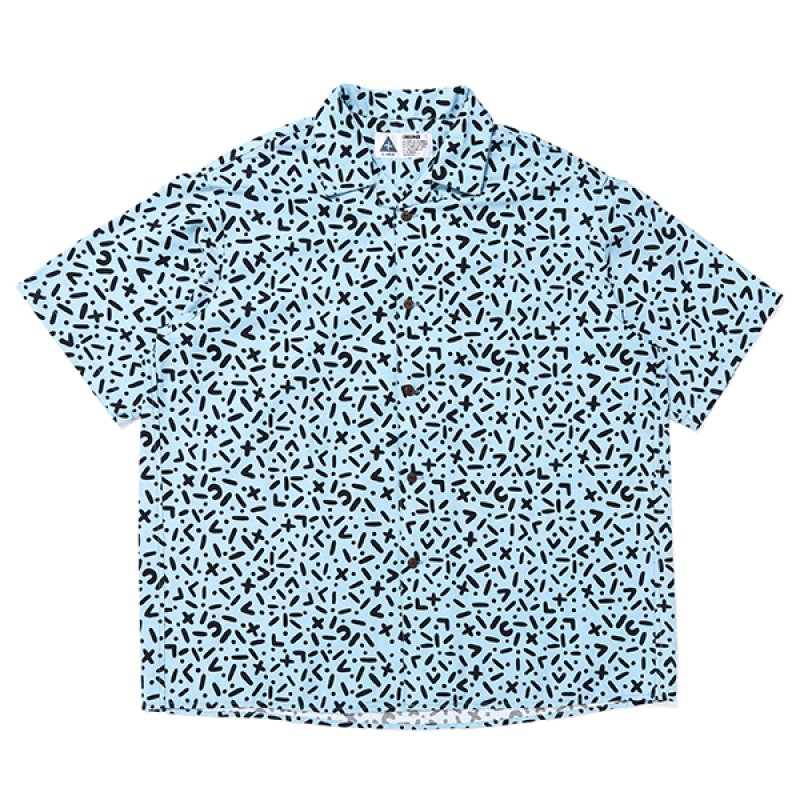 画像1: CHALLENGER/S/S CHIP PRINTED SHIRT（LT BLUE）［チッププリントシャツ-24春夏］
