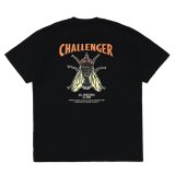 CHALLENGER/HIBISCUS TEE（BLACK）［プリントT-24春夏］