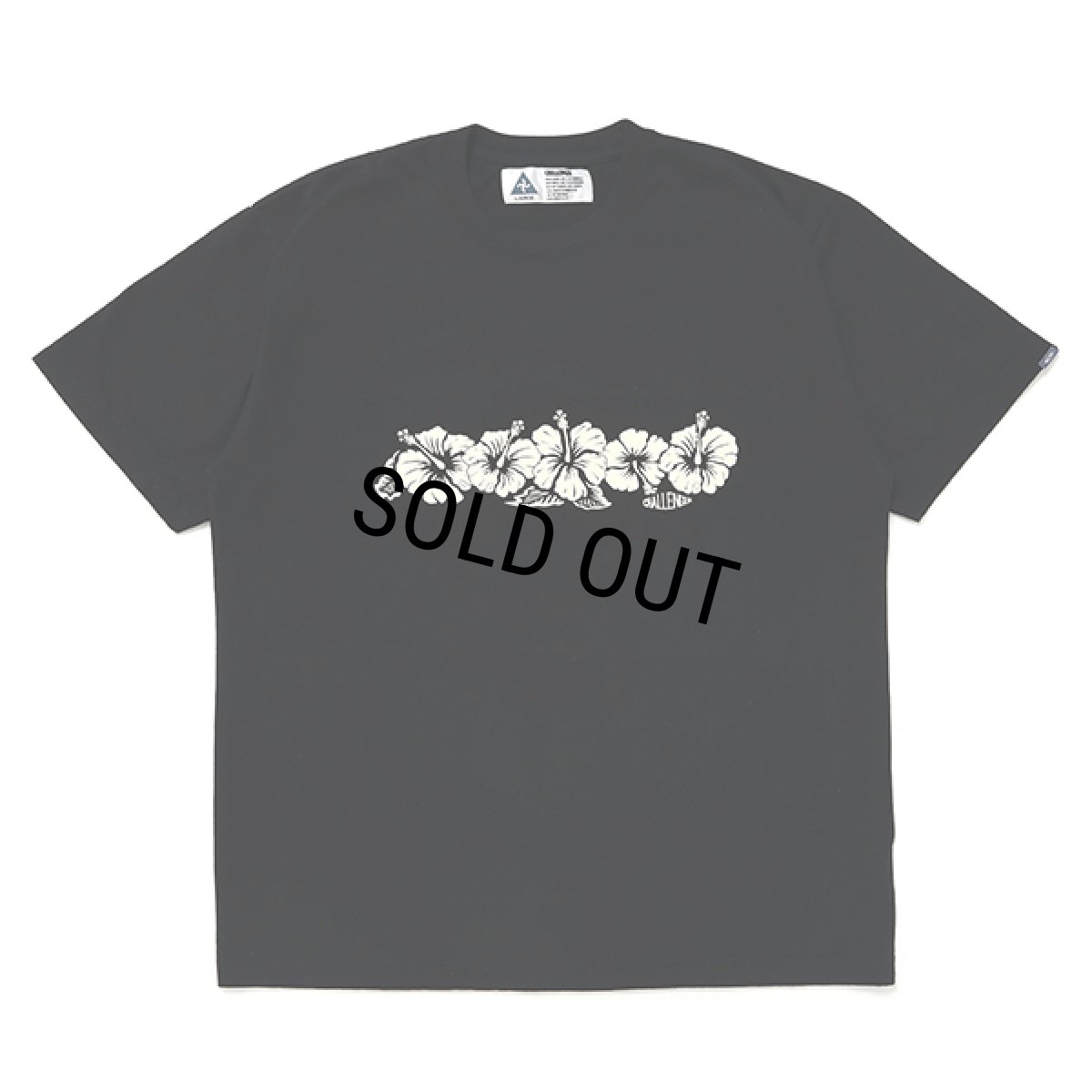 画像2: CHALLENGER/HIBISCUS TEE（BLACK）［プリントT-24春夏］ (2)
