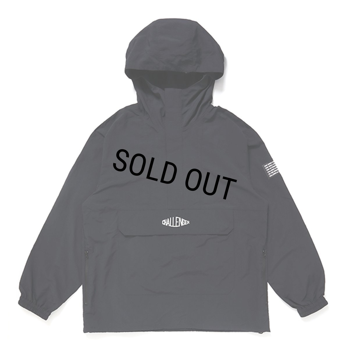 画像1: CHALLENGER/PACKABLE NYLON ANORAK（BLACK）［パッカブルナイロンアノラック-24春夏］ (1)