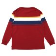 画像2: CHALLENGER/L/S MULTI BORDER TEE（BURGUNDY）［マルチボーダー長袖T-24春夏］ (2)