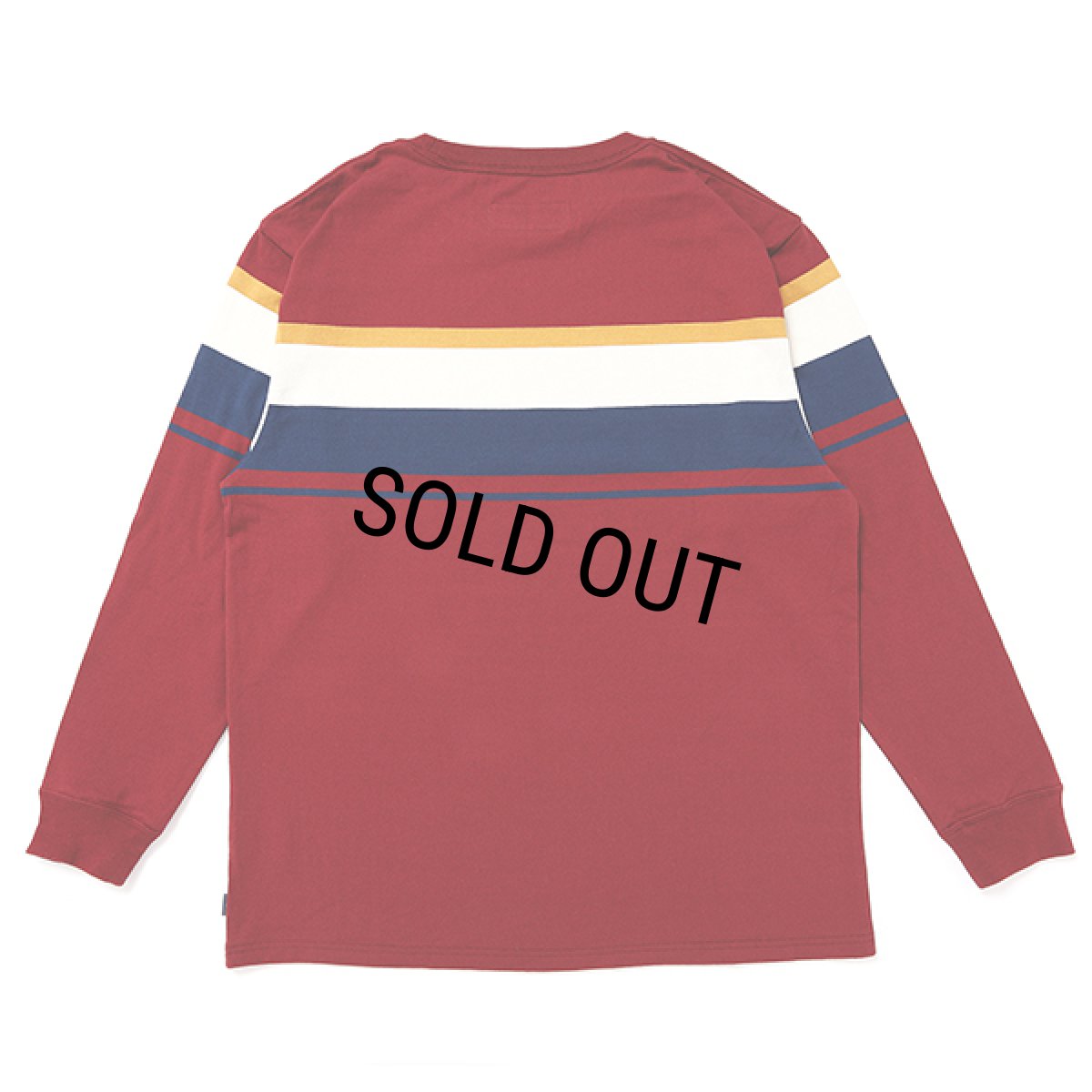 画像2: CHALLENGER/L/S MULTI BORDER TEE（BURGUNDY）［マルチボーダー長袖T-24春夏］ (2)