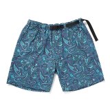 CHALLENGER/PAISLEY COTTON TWILL SHORTS（BLUE GRAY/PURPLE）［ペイズリーコットンツイルショーツ-24春夏］