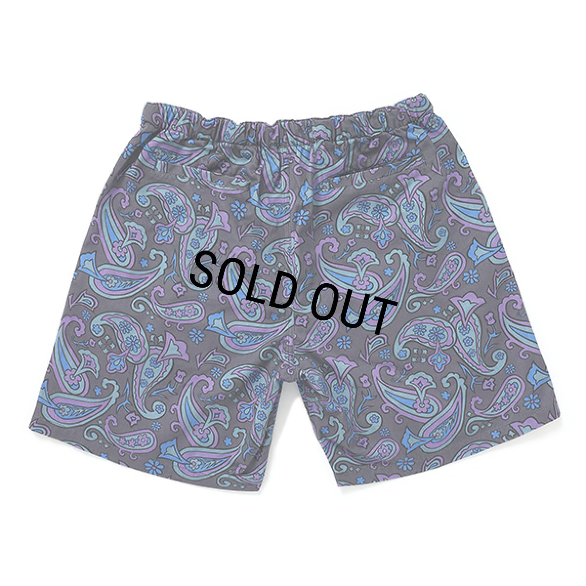 画像2: CHALLENGER/PAISLEY COTTON TWILL SHORTS（CHARCOAL/PURPLE）［ペイズリーコットンツイルショーツ-24春夏］ (2)