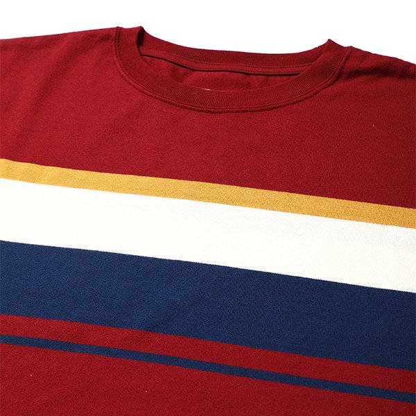 画像3: CHALLENGER/L/S MULTI BORDER TEE（BURGUNDY）［マルチボーダー長袖T-24春夏］