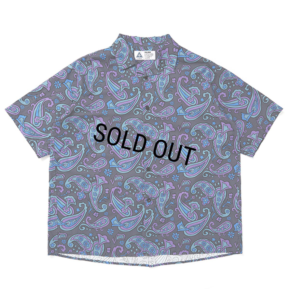 画像1: CHALLENGER/S/S PAISLEY SHIRT（CHARCOAL/PURPLE）［ペイズリーシャツ-24春夏］ (1)