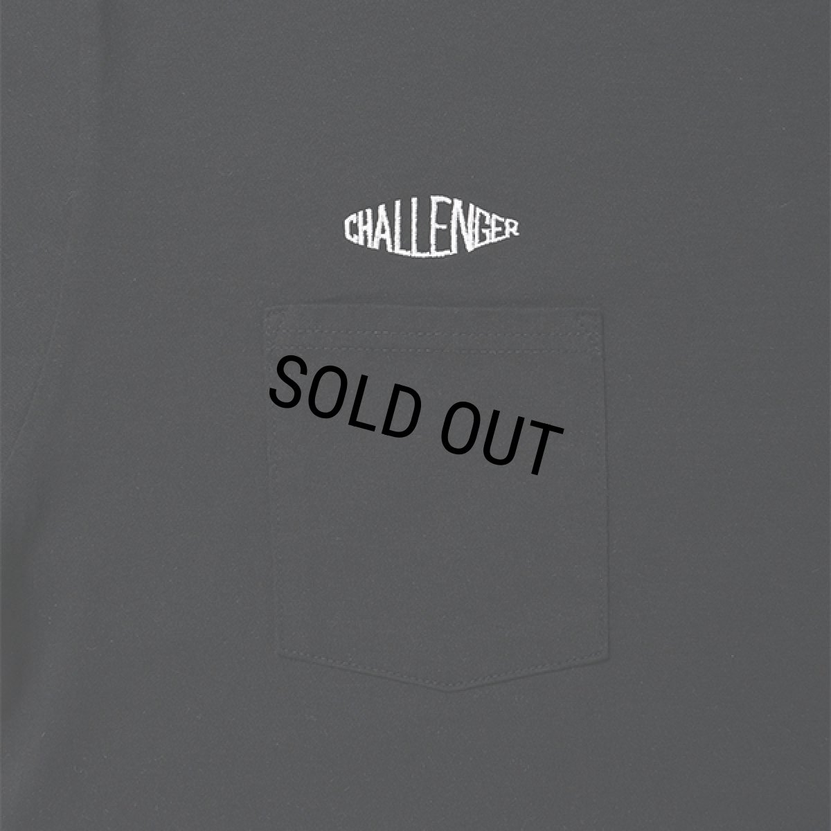 画像3: CHALLENGER/LOGO PKT TEE（BLACK）［刺繍ポケT-24春夏］ (3)