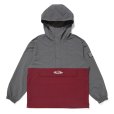 画像1: CHALLENGER/PACKABLE NYLON ANORAK（CHARCOAL GRAY/BURGUNDY）［パッカブルナイロンアノラック-24春夏］ (1)