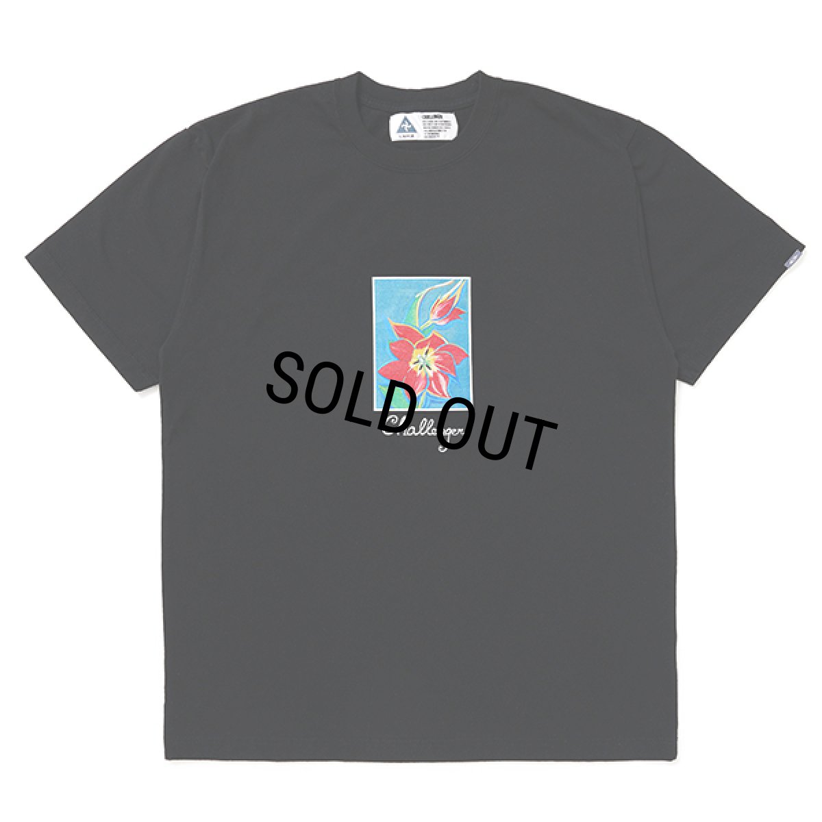 画像1: CHALLENGER/FLOWER TEE（BLACK）［プリントT-24春夏］ (1)