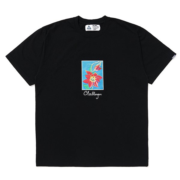 画像1: CHALLENGER/FLOWER TEE（BLACK）［プリントT-24春夏］