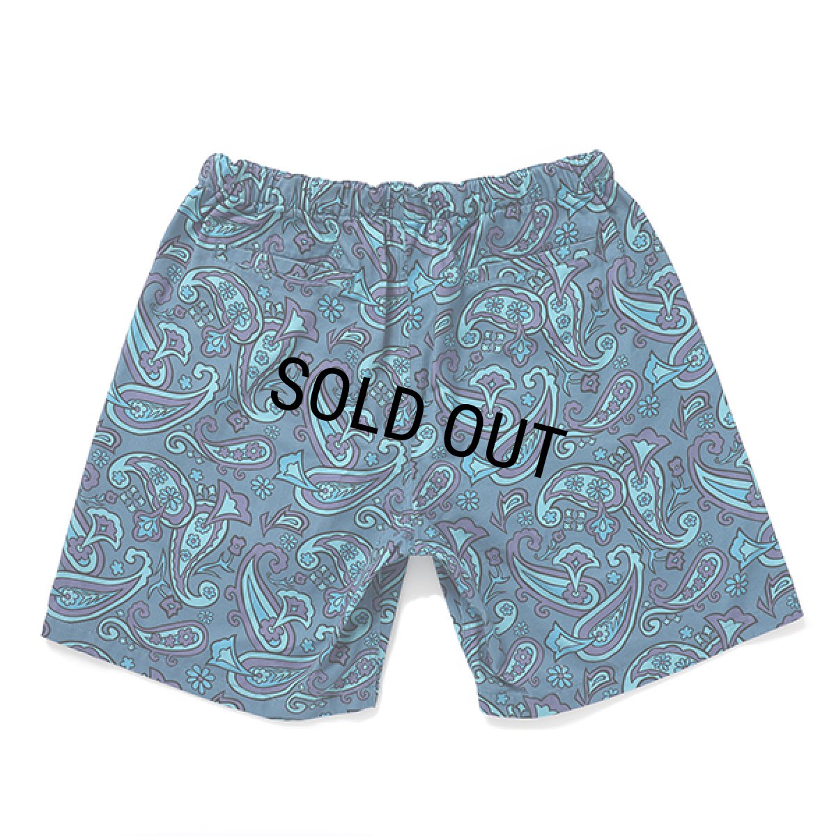 画像2: CHALLENGER/PAISLEY COTTON TWILL SHORTS（BLUE GRAY/PURPLE）［ペイズリーコットンツイルショーツ-24春夏］ (2)