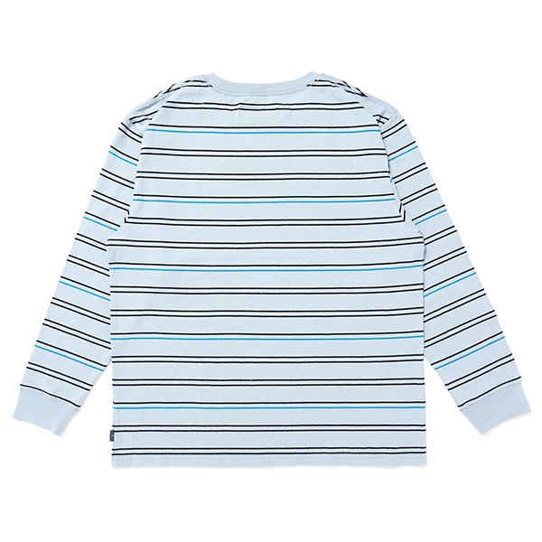 画像2: CHALLENGER/L/S STRIPE BORDER TEE（LT BLUE）［ストライプボーダー長袖T-24春夏］