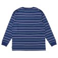 画像2: CHALLENGER/L/S STRIPE BORDER TEE（NAVY）［ストライプボーダー長袖T-24春夏］ (2)