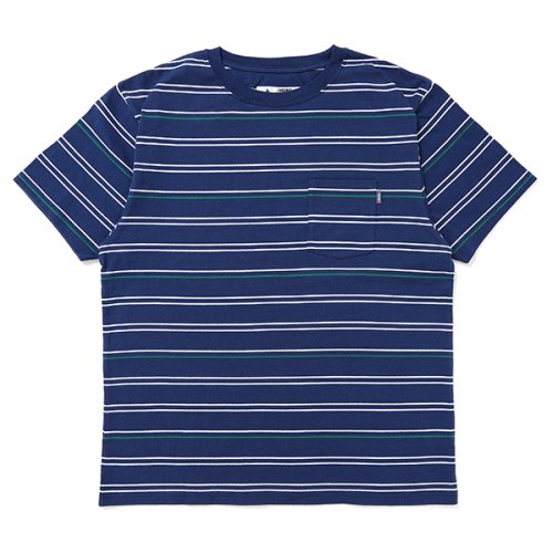 他の写真1: CHALLENGER/S/S STRIPE BORDER PKT TEE（NAVY）［ストライプボーダーポケT-24春夏］