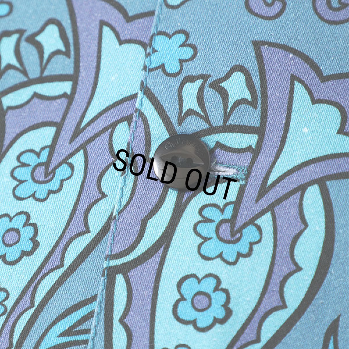 画像5: CHALLENGER/S/S PAISLEY SHIRT（BLUE GRAY/PURPLE）［ペイズリーシャツ-24春夏］ (5)