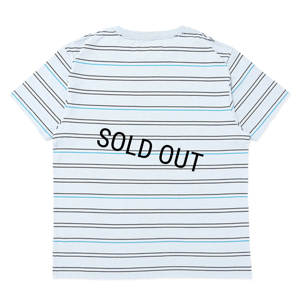 画像2: CHALLENGER/S/S STRIPE BORDER PKT TEE（LT BLUE）［ストライプボーダーポケT-24春夏］ (2)