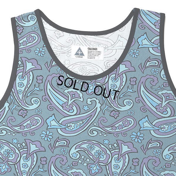 画像2: CHALLENGER/PAISLEY TANKTOP（BLUE GRAY/PURPLE）［ペイズリータンクトップ-24春夏］