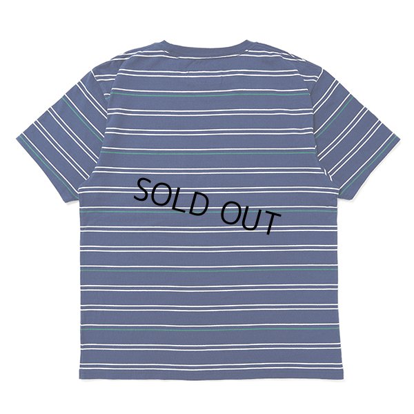 画像2: CHALLENGER/S/S STRIPE BORDER PKT TEE（NAVY）［ストライプボーダーポケT-24春夏］