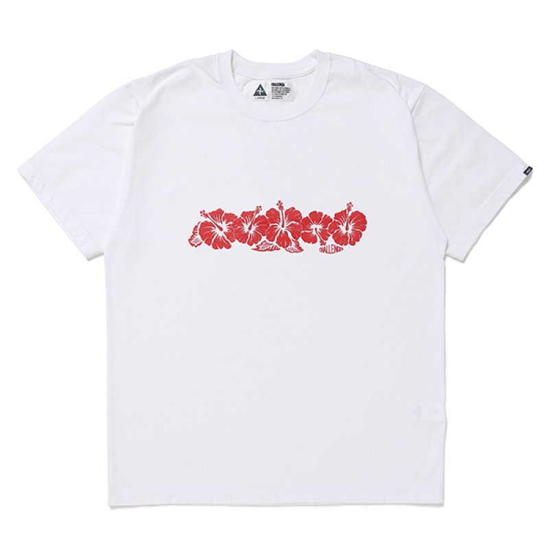 画像1: CHALLENGER/HIBISCUS TEE（WHITE）［プリントT-24春夏］
