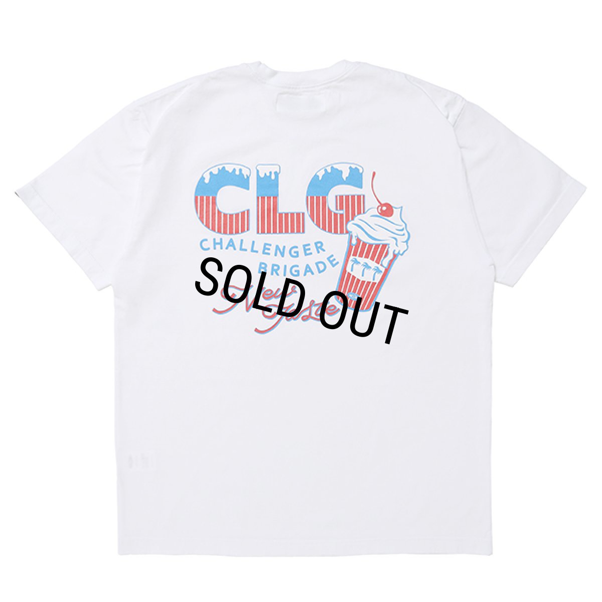 画像1: CHALLENGER/ICECREAM TEE（WHITE）［プリントT-24春夏］ (1)