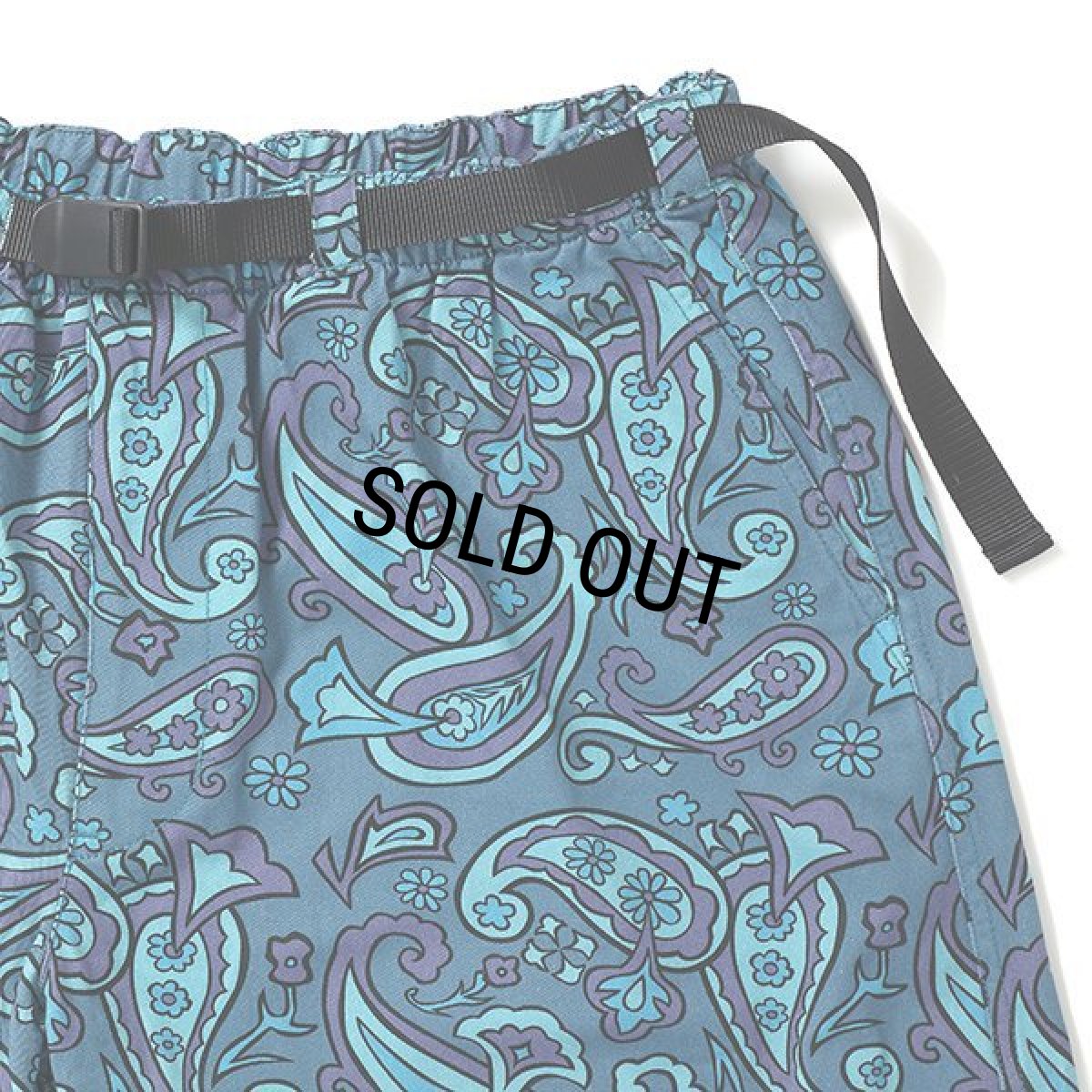 画像5: CHALLENGER/PAISLEY COTTON TWILL SHORTS（BLUE GRAY/PURPLE）［ペイズリーコットンツイルショーツ-24春夏］ (5)