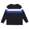 画像1: CHALLENGER/L/S MULTI BORDER TEE（BLACK）［マルチボーダー長袖T-24春夏］ (1)