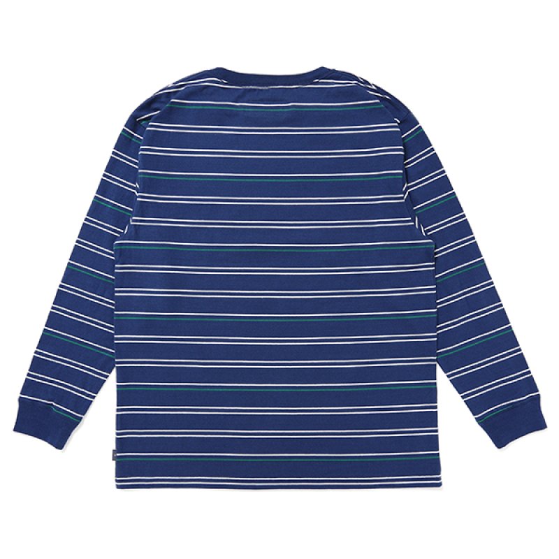 画像2: CHALLENGER/L/S STRIPE BORDER TEE（NAVY）［ストライプボーダー長袖T-24春夏］