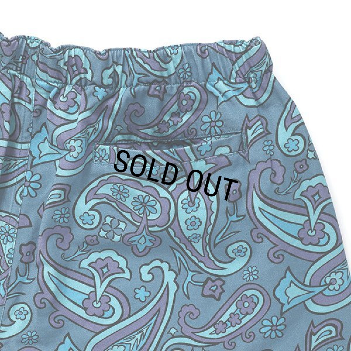 画像7: CHALLENGER/PAISLEY COTTON TWILL SHORTS（BLUE GRAY/PURPLE）［ペイズリーコットンツイルショーツ-24春夏］ (7)