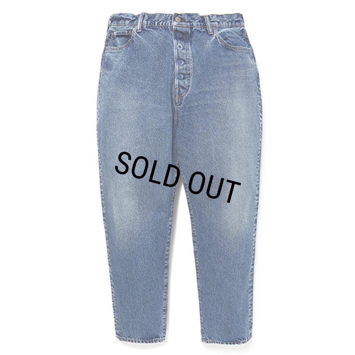画像1: CHALLENGER/WIDE WASHED DENIM PANTS（WASHED INDIGO）［ワイドウォッシュドデニムパンツ-24春夏］ (1)