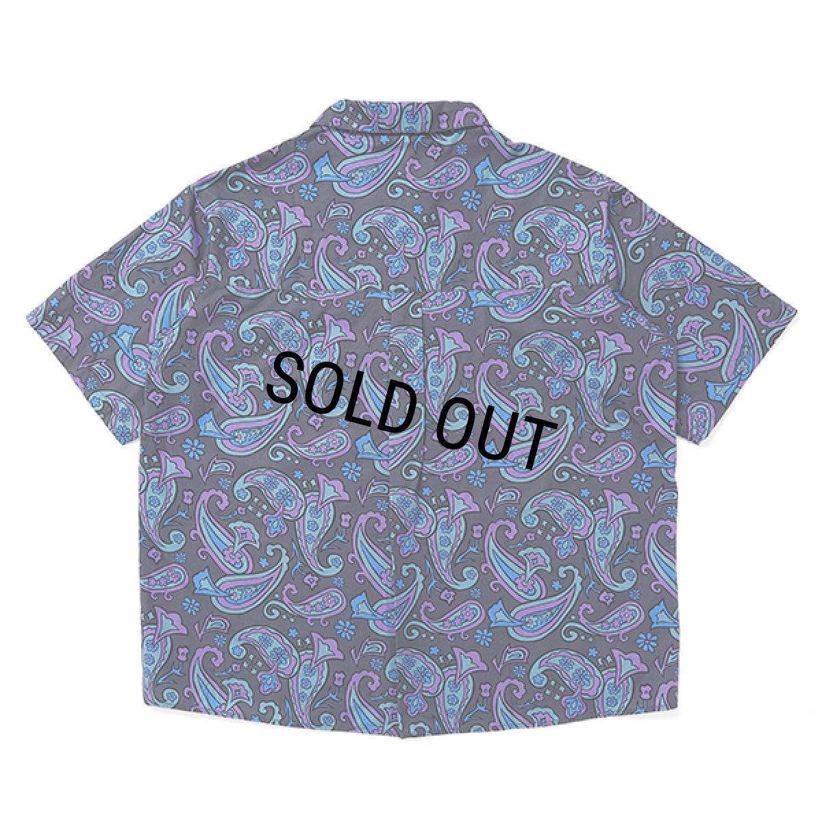 画像2: CHALLENGER/S/S PAISLEY SHIRT（CHARCOAL/PURPLE）［ペイズリーシャツ-24春夏］ (2)