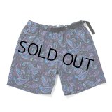 CHALLENGER/PAISLEY COTTON TWILL SHORTS（CHARCOAL/PURPLE）［ペイズリーコットンツイルショーツ-24春夏］
