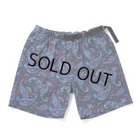 CHALLENGER/PAISLEY COTTON TWILL SHORTS（CHARCOAL/PURPLE）［ペイズリーコットンツイルショーツ-24春夏］
