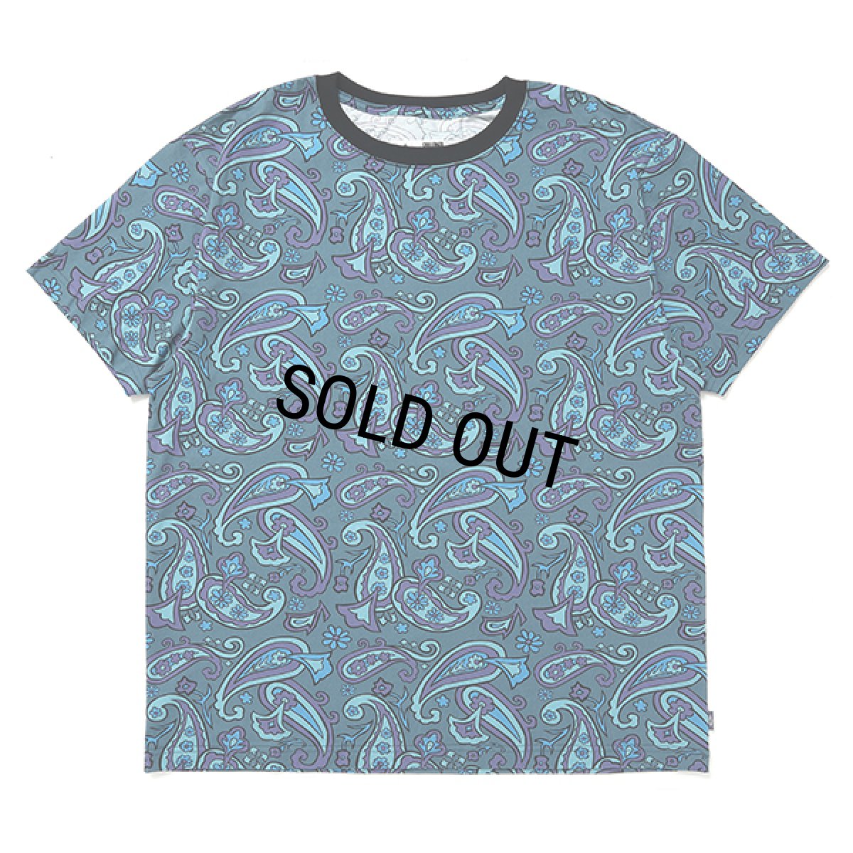 画像1: CHALLENGER/S/S PAISLEY TEE（BLUE GRAY/PURPLE）［ペイズリーT-24春夏］ (1)