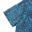 画像4: CHALLENGER/S/S PAISLEY SHIRT（BLUE GRAY/PURPLE）［ペイズリーシャツ-24春夏］