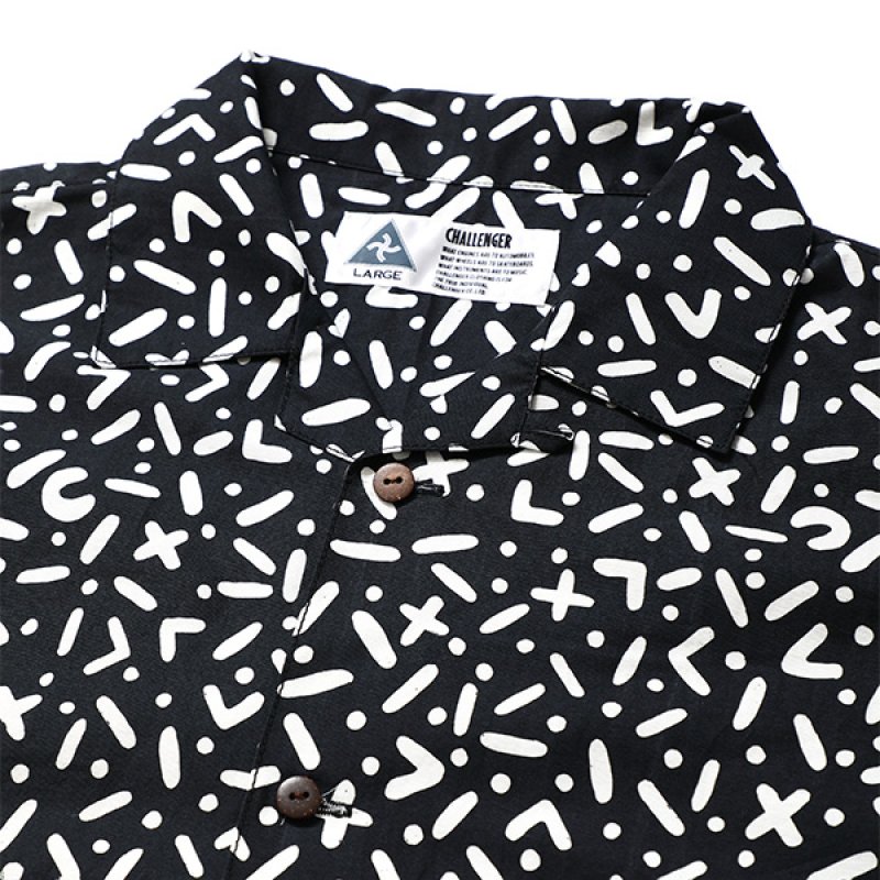 画像3: CHALLENGER/S/S CHIP PRINTED SHIRT（BLACK）［チッププリントシャツ-24春夏］